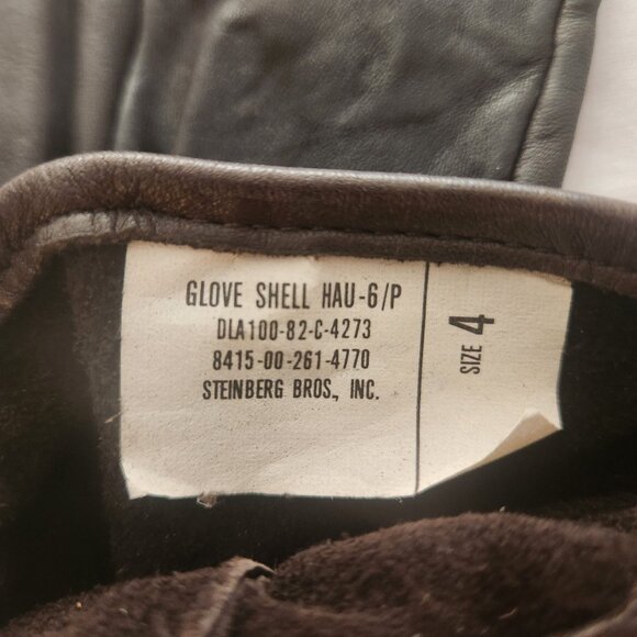 Vintage Military Vietnam Era Men's Leather Gloves - Picture 7 of 10